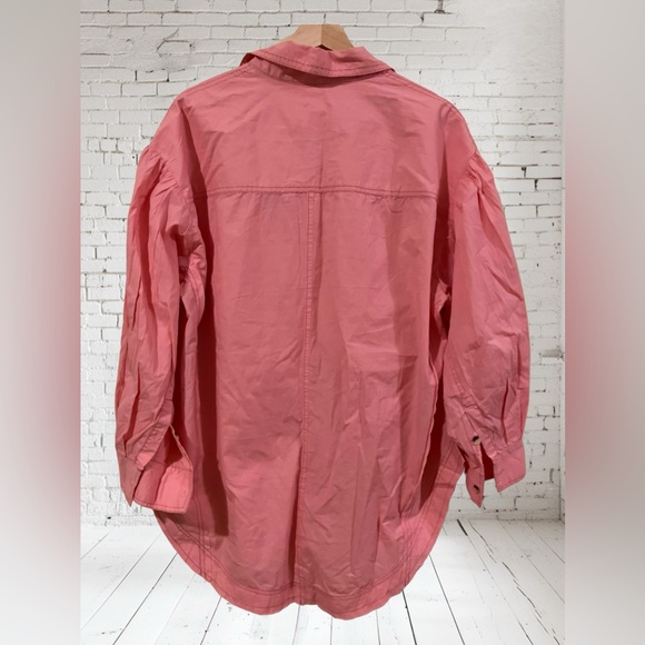 We The Free Happy Hour Solid Poplin Top Pink New With Tags - Picture 8 of 8